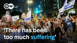 Families of Israeli hostages held by Hamas protest for deal to release their loved ones | DW News