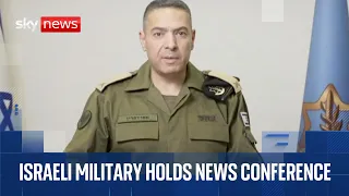 Israeli military holds news conference after Iran attack