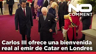 NO COMMENT: Carlos III ofrece una bienvenida real al emir de Catar