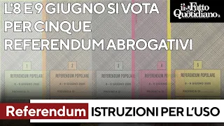 Referendum, istruzioni per l&#39;uso