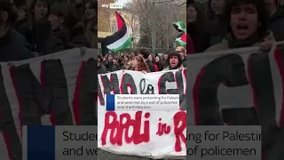 Police clash with student protesters in Turin