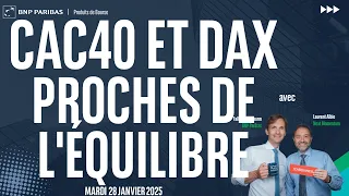 CAC40 INDEX CAC40 et DAX proches de l&#39;équilibre - 100% Marchés - matin - 28/01/2024