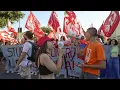 Extinction Rebellion protesters chain themselves up outside G7 summit