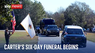 Jimmy Carter: Former US president&#39;s six-day state funeral starts with procession