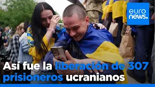 DIA 307 prisioneros de guerra ucranianos regresan a casa en el segundo día del canje con Rusia
