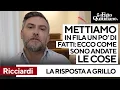 La risposta di Ricciardi a Grillo: "Mettiamo in fila un po' di fatti. Cosa è successo dal 2019"