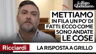 La risposta di Ricciardi a Grillo: &quot;Mettiamo in fila un po&#39; di fatti. Cosa è successo dal 2019&quot;