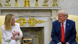 &quot;Je ne suis pas un grand fan de Zelensky&quot;, dit Trump pendant la visite de Meloni