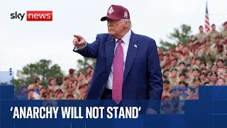 Donald Trump visits Fort Bragg for the 250th anniversary of the US Army