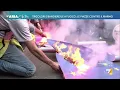 Tricolori e bandiere UE a fuoco: le piazze contro il riarmo