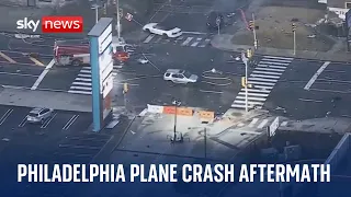 Aftermath of Philadelphia plane crash