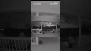 Residents in Indiana capture a meteor flying across the sky