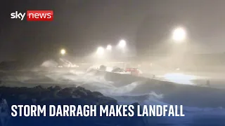 Watch live: Storm Darragh makes landfall