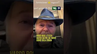 Vasco Rossi attacca Matteo #Salvini sul nuovo codice della strada