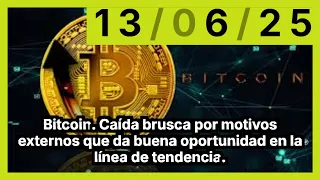 BITCOIN Bitcoin. Caída brusca por motivos externos que da buena oportunidad en la línea de tendencia.