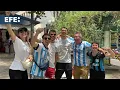 COPA HLD. - Aficionados de Racing esperan "copar" Asunción en la final de la Copa Sudamericana