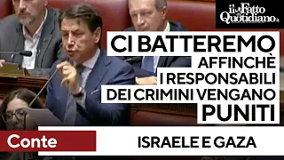 Conte: &quot;Ci batteremo affinché i responsabili dei crimini di guerra vengano punti come meritano&quot;