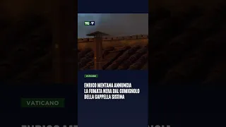 Enrico #Mentana annuncia la fumata nera dal comignolo della Cappella Sistina