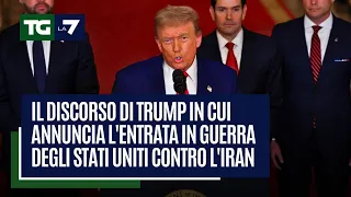 Il discorso di Trump in cui annuncia l&#39;entrata in guerra degli Stati Uniti contro l&#39;Iran
