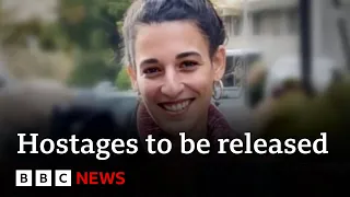 Israel names three hostages set to be released by Hamas | BBC News