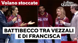 GOLD - USD Stoccate tra Di Francisca e Vezzali: il battibecco all&#39;evento delle Fiamme Oro. Imbarazzo in sala