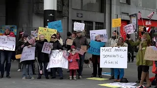 Manifestation anti-Trump avant la réunion de l&#39;OTAN à Bruxelles