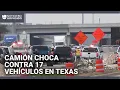 Cinco muertos tras choque de un camión con 17 autos en Texas: un bebé y un niño, entre las víctimas