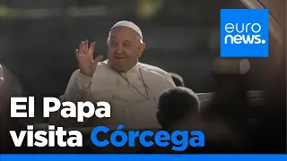 El Papa Francisco llegó a Córcega: el primer Papa que visita la isla