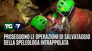 Proseguono le operazioni di salvataggio della speleologa intrappolata