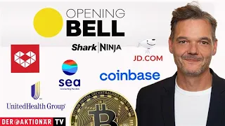 BITCOIN Inflationsrate niedriger als erwartet - Bitcoin, United Health, Sea, JD.com, PDD, Sharkninja