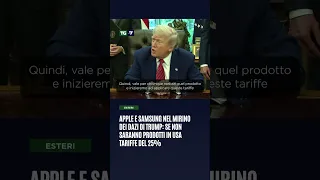 SAMS.EL.0,5SP.GDRS144A/95 Apple e Samsung nel mirino dei dazi di Trump: se non saranno prodotti in USA, tariffe del 25%