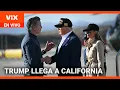 El presidente Trump recorre las zonas afectadas por los incendios en California