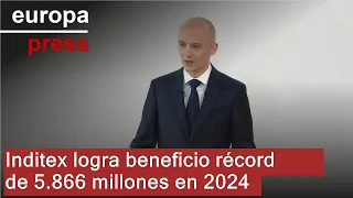 INDITEX Inditex logra beneficio récord de 5.866 millones en 2024, un 9% más