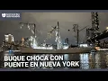 Buque de la armada mexicana choca con el Puente de Brooklyn: varios cadetes resultaron heridos