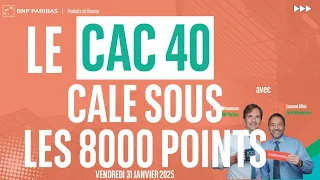 CAC40 INDEX LE CAC CALE SOUS LES 8000 POINTS - 100% Marchés - soir - 31/01/2025