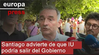 Enrique Santiago advierte de que IU saldrá del Gobierno si se llega al 5% en gasto en Defensa