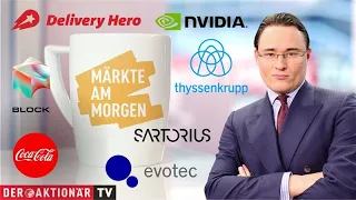 COCA-COLA CO. Märkte am Morgen: Delivery Hero, Thyssenkrupp, Evotec, Sartorius, Coca-Cola, Block, Nvidia