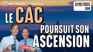 CAC40 INDEX Le CAC poursuit son ascension - 100 % Marchés - 7s