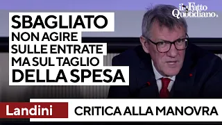 CRITICA LIMITED Landini critica la manovra: &quot;Sbagliato non agire sulle entrate&quot;. E spiega perché (numeri alla mano)