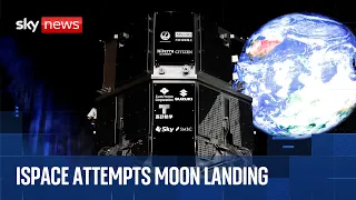 Japanese company ispace attempts to land its spacecraft on the moon