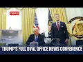 Trump talks Kennedy, tariffs, Russia and fighter jets during Oval Office news conference