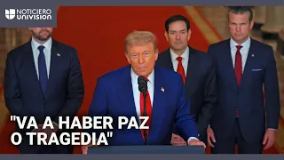 Trump amenaza a Irán con más ataques si no “hace la paz” y detalla bombardeos en sitios nucleares