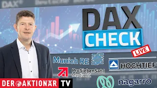 RHEINMETALL AG DAX-Check LIVE: Hochtief, Munich Re, Nagarro, ProSiebenSat.1, Puma, Rheinmetall, SUSS, Volkswagen