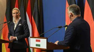 AfD-Chefin Weidel und Ungarns Ministerpräsident Orbán: Einigkeit beim Thema Migration