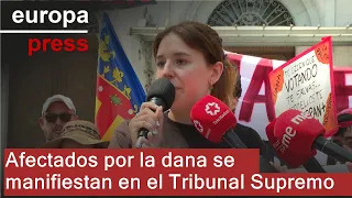 Afectados por la dana se manifiestan en el Tribunal Supremo