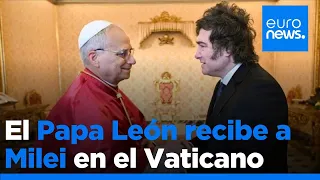 El Papa León XIV recibe en el Vaticano al presidente argentino Javier Milei