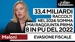 Meloni gongola: &quot;Gli Italiani con il nostro governo pagano più tasse. Mai così tante: 33,4 miliardi&quot;