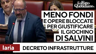Iaria: &quot;Meno fondi e opere bloccate per giustificare il ponte-giochino di Salvini&quot;