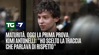Maturità. Oggi la prima prova. Kimi Antonelli: &quot;Ho scelto la traccia che parlava di rispetto&quot;