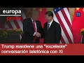 Trump mantiene una "excelente" conversación telefónica con Xi sobre asuntos comerciales